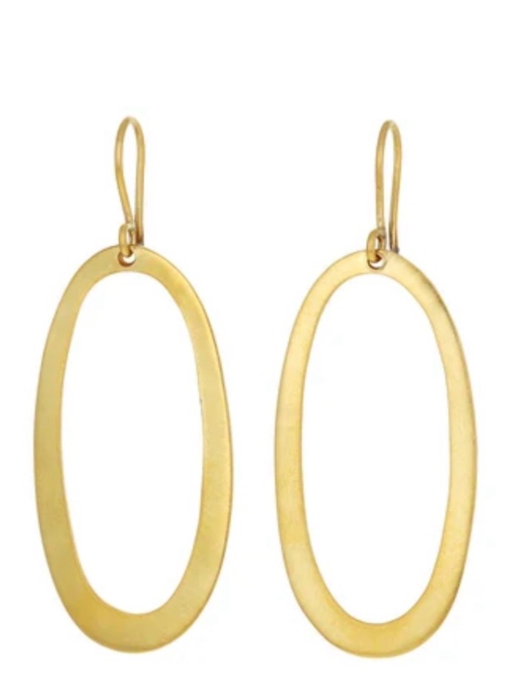 Jane Diaz gold oval earrings